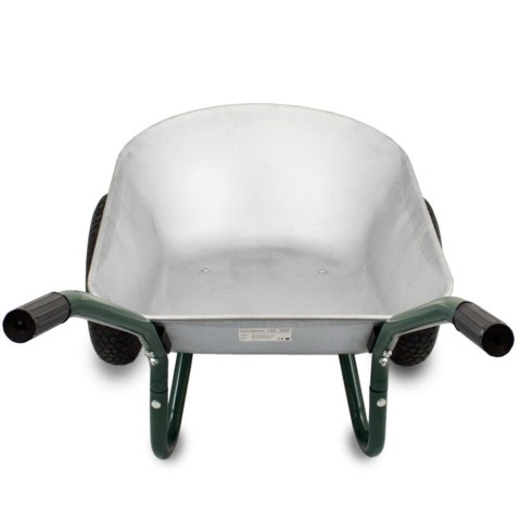 Taczka ogrodowa solidna ocynkowana misa pojemna do 100 litrów udźwig do 150kg wytrzymałe koło