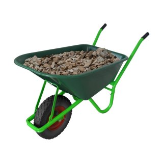 TACZKA OGRODOWA DO OGRODU 100L Z SOLIDNĄ MISĄ PVC + PEŁNE KOŁO Z OŚKĄ