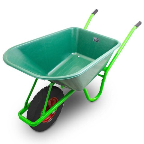 TACZKA OGRODOWA DO OGRODU 100L Z SOLIDNĄ MISĄ PVC + PEŁNE KOŁO Z OŚKĄ