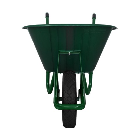 Taczka ogrodowa 100 litrów pojemności pełne koło z ośką solidna misa PCV wytrzymała taczka ogrodowa