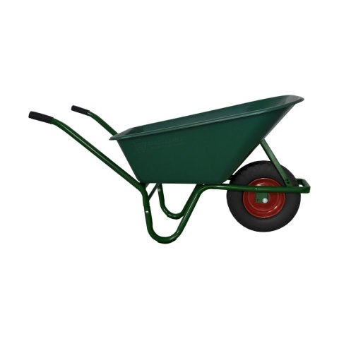 Taczka ogrodowa 100 litrów pojemności pełne koło z ośką solidna misa PCV wytrzymała taczka ogrodowa