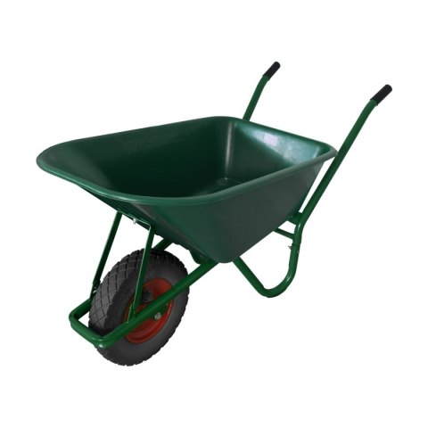 Taczka ogrodowa 100 litrów pojemności pełne koło z ośką solidna misa PCV wytrzymała taczka ogrodowa