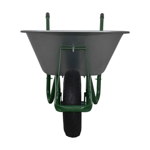 Taczka ogrodowa ocynkowana 100 litrów stelaż stalowy solidna taczka duża misa