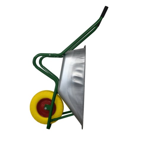 TACZKA OGRODOWA TACZKI MOCNA 100L BUDOWLANA + KOŁO ŻÓŁTE CYNK