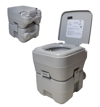 Mobilna Toaleta Turystyczna 20 L – Przenośne WC do Kampera, Kempingu i Namiotu, Łatwe Spłukiwanie i Transport