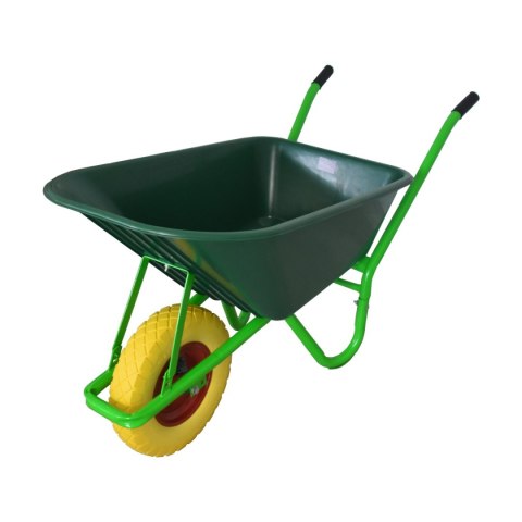 Taczka Ogrodowa/Budowlana Jednokołowa PU 100L 250kg Misa PVC Żólte Koło