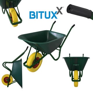 Taczka Ogrodowa/Budowlana Jednokołowa PU 100L 250kg Misa PVC Żólte Koło