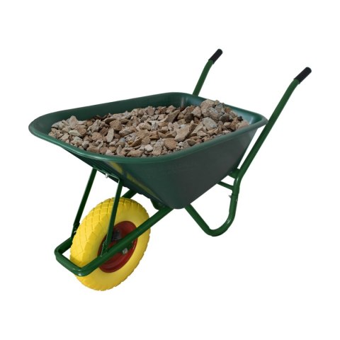 Taczka Ogrodowa/Budowlana Jednokołowa PU 100L 250kg Misa PVC Żólte Koło