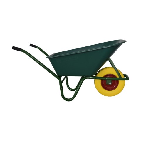 Taczka Ogrodowa/Budowlana Jednokołowa PU 100L 250kg Misa PVC Żólte Koło