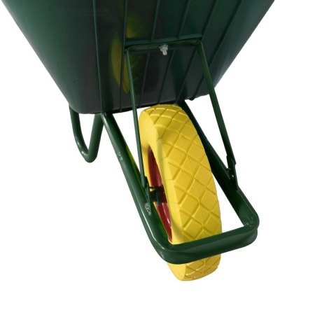 Taczka Ogrodowa/Budowlana Jednokołowa PU 100L 250kg Misa PVC Żólte Koło