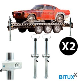 UNIWERSALNA PODPORA Z OBEJMĄ 2SZT DO LAWETY PRZYCZEPY LAWETA 70CM