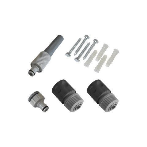 Bituxx Ogrodowy Wąż do Wody na Bębnie naścienny z pistoletem zraszaczem – zwijany wąż z uchwytem, pistolet zraszacz