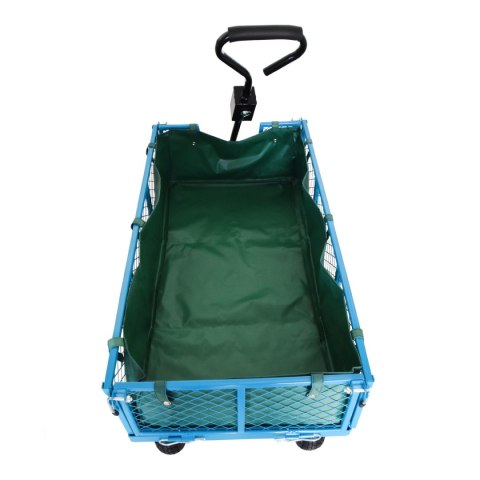 Wózek ogrodowy transportowy skrzynka z metalową siatką Bituxx składany udźwig 300kg