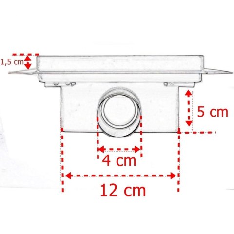 ODPŁYW KWADRAT KWADRATOWY 30X30 CM KRATKA WODNA ŚCIEKOWA WPUST BEFLIESBAR