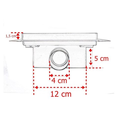 ODPŁYW KWADRAT KWADRATOWY PRYSZNICOWY NA PŁYTKĘ 25X25CM STAL NIERDZEWNA BEFLIESBAR