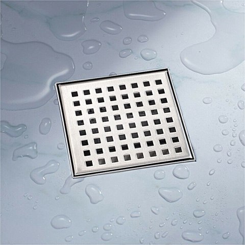 ODPŁYW KWADRAT PRYSZNICOWA KRATKA 12X12CM KRATA ŚCIEKOWA WPUST GITTER