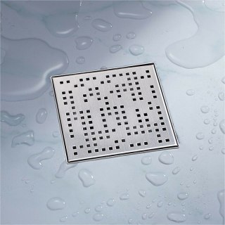 ODPŁYW KWADRATOWY KRATA ŚCIEKOWA PRYSZNICOWY 20X20CM STAL NIERDZEWNA PIXEL
