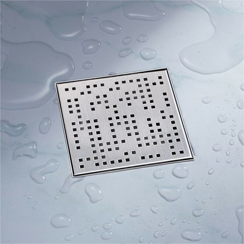 ODPŁYW KWADRATOWY KRATA ŚCIEKOWA PRYSZNICOWY 20X20CM STAL NIERDZEWNA PIXEL
