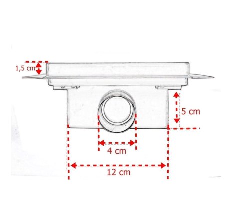 ODPŁYW KWADRATOWY KRATKA ŚCIEKOWA PRYSZNICOWY 20X20CM WODNY LINE