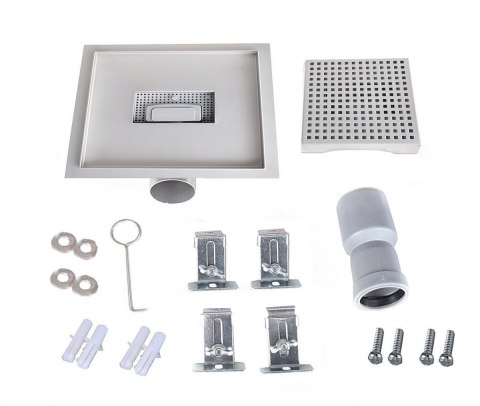 ODPŁYW KWADRATOWY PRYSZNICOWY 25X25CM WODNY KRATKA ŚCIEKOWA GITTER