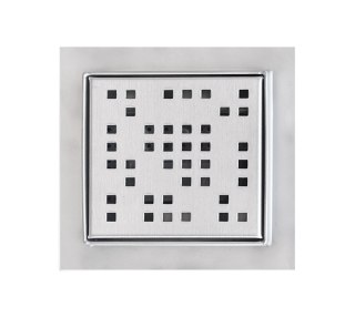 ODPŁYW KWADRATOWY ZE STALI NIERDZEWNEJ ŚCIEKOWA PRYSZNICOWA 12X12CM PIXEL