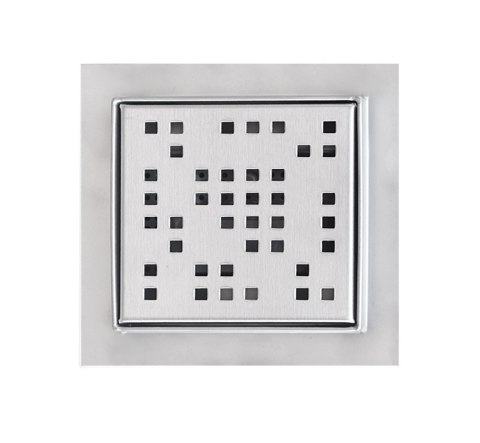 ODPŁYW KWADRATOWY ZE STALI NIERDZEWNEJ ŚCIEKOWA PRYSZNICOWA 12X12CM PIXEL