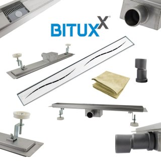 ODPŁYW LINIOWY STREIFEN 90 CM Z SYFONEM DO PRYSZNICA KORYTKO