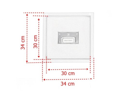ODPŁYW MINIMALIZM 30X30CM KRATKA ŚCIEKOWA WPUST PRYSZNICOWA DO KABINY EDELSTAHL