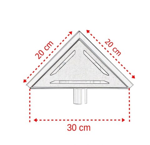 ODPŁYW TRÓJKĄTNY TRÓJKĄT PRYSZNICOWY 20X20X30CM KRATKA ŚCIEKOWA