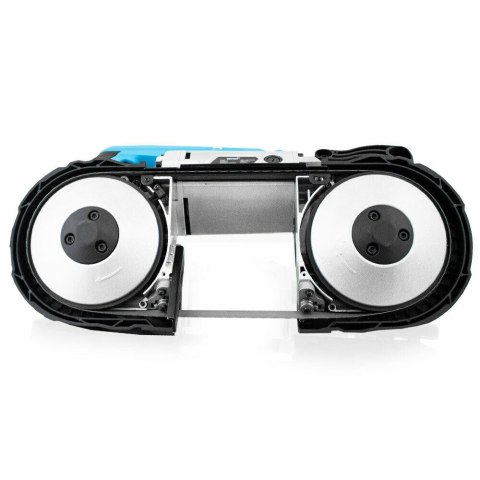 PIŁA TAŚMOWA ELEKTRYCZNA 1100W DO METALU ZE STOŁEM ROBOCZYM LED 2 TAŚMY