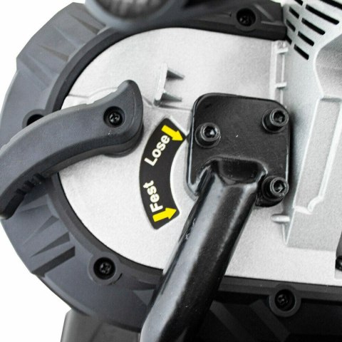 PIŁA TAŚMOWA ELEKTRYCZNA 1100W DO METALU ZE STOŁEM ROBOCZYM LED 2 TAŚMY