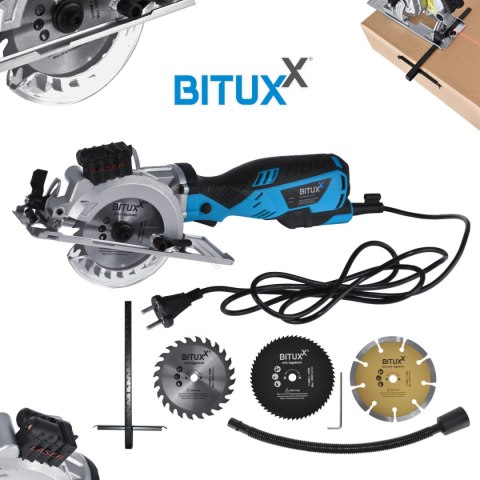 PILARKA TARCZOWA 45-90° Z LASEREM PIŁA 705W RĘCZNA Z TARCZĄ 115MM BITUXX