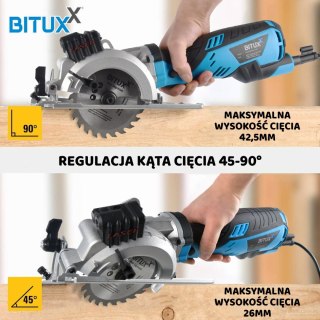 PILARKA TARCZOWA 45-90° Z LASEREM PIŁA 705W RĘCZNA Z TARCZĄ 115MM BITUXX