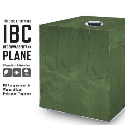PLANDEKA OCHRONNA UV PVC BITUXX DO ZBIORNIKA NA WODĘ IBC 1000L ZIELONA