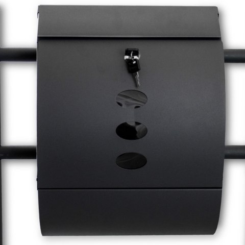 PODWÓJNA SKRZYNKA NA LISTY POCZTOWA WOLNOSTOJĄCA CIEMNOSZARA