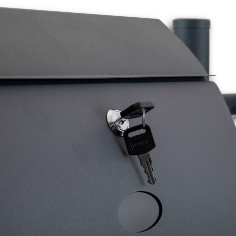 PODWÓJNA SKRZYNKA NA LISTY POCZTOWA WOLNOSTOJĄCA CIEMNOSZARA