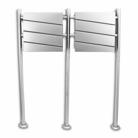 PODWÓJNA SKRZYNKA POCZTOWA NA LISTY WOLNOSTOJĄCA ZE STALI NIERDZEWNEJ