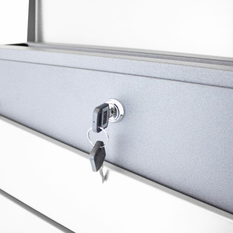 PODWÓJNA SKRZYNKA POCZTOWA NA LISTY WOLNOSTOJĄCA ZE STALI NIERDZEWNEJ