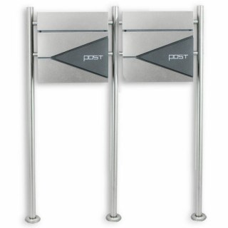 PODWÓJNA SKRZYNKA POCZTOWA Z GAZETNIKIEM WOLNOSTOJĄCA NOWOCZESNA