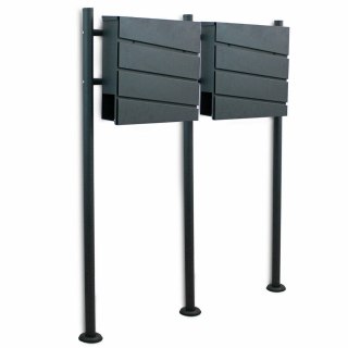 PODWÓJNE SKRZYNKI NA LISTY GRAFITOWE 120 CM /BITUXX MALOWANA PROSZKOWO