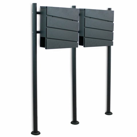 PODWÓJNE SKRZYNKI NA LISTY GRAFITOWE 120 CM /BITUXX MALOWANA PROSZKOWO