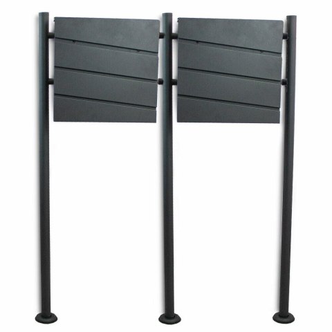 PODWÓJNE SKRZYNKI NA LISTY GRAFITOWE 120 CM /BITUXX MALOWANA PROSZKOWO