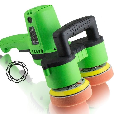 POLERKA BITUXX 400W ROTACYJNA PODWÓJNA ZESTAW AKCESORIÓW + PŁYN POLERSKI