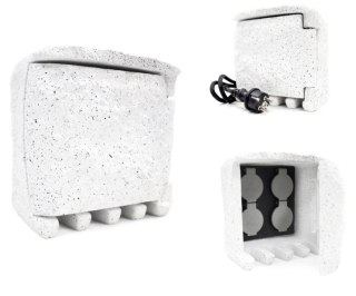 PRZEDŁUŻACZ DO OGRODU KAMIEŃ OGRODOWY IMITACJA KAMIENIA 4 GNIAZDA