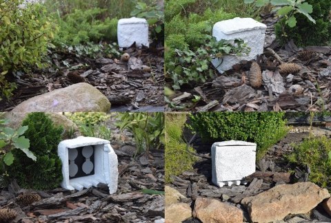 PRZEDŁUŻACZ DO OGRODU KAMIEŃ OGRODOWY IMITACJA KAMIENIA 4 GNIAZDA