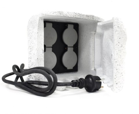 PRZEDŁUŻACZ DO OGRODU KAMIEŃ OGRODOWY IMITACJA KAMIENIA 4 GNIAZDA