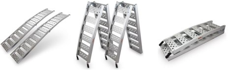 RAMPA RAMPY NAJAZDY PODJAZDY ALU do 640kg x2 ZESTAW KOMPLET NAJAZDÓW