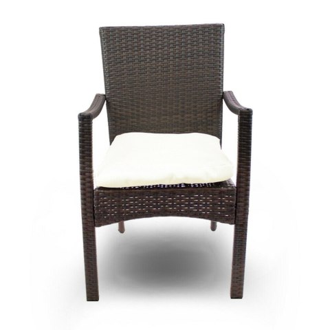 RATTANOWE KRZESŁA OGRODOWE TARASOWE 2 SZTUKI SOLIDNE LACESTONE