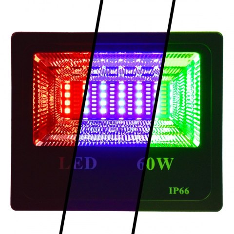 REFLEKTOR KOLOROWY LED 60W ZE STEROWANIEM Z APLIKACJI BLUETOOTH IP66