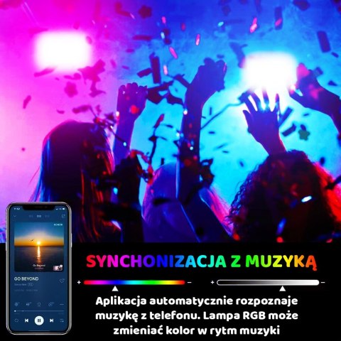 REFLEKTOR KOLOROWY LED 60W ZE STEROWANIEM Z APLIKACJI BLUETOOTH IP66